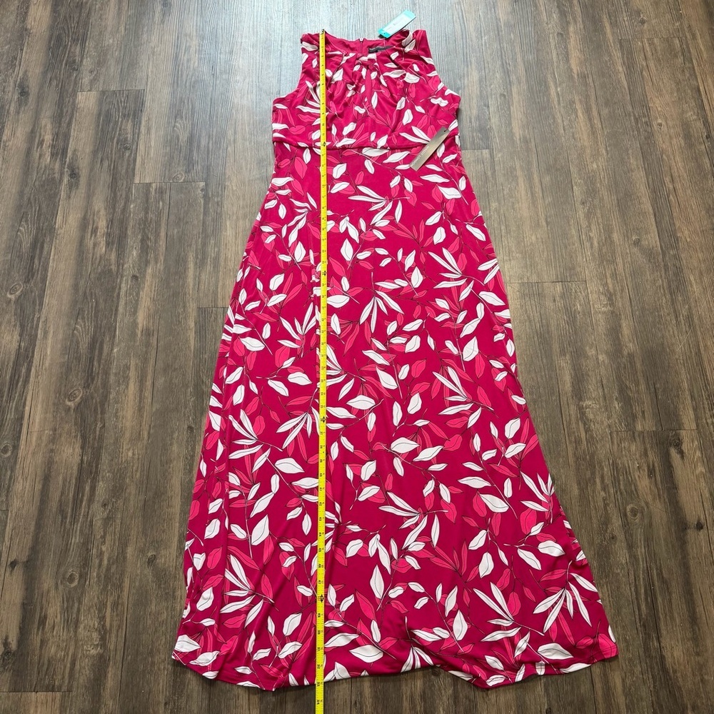 NWT Maggy London Novella Floating Leave Maxi Dress Twisted Front Red Wine Boho 6 - Picture 16 of 16
